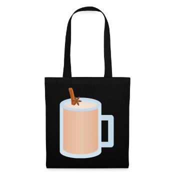 Illustration de tasse Chai Latte - Sac en tissu - noir - Devant
