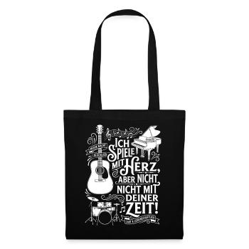 Je joue avec le cœur, pas avec ton temps - Sac en tissu - noir - Devant