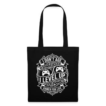 I Don't Age, I Level Up - Tote Bag - black - Front