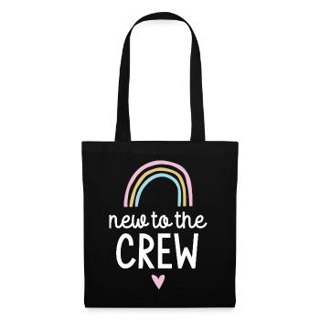 New to the Crew Baby 2026 Geschenk Schwangerschaft - Stoffbeutel - Schwarz - Vorne