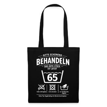 65th Birthday Treat Gently Speed Limit - Tote Bag - black - Front
