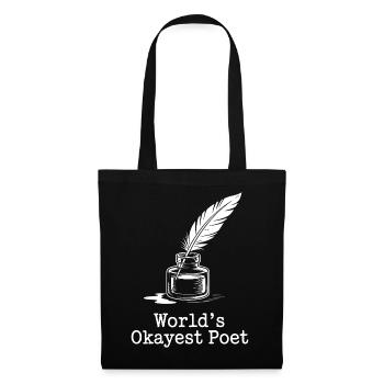 World's Okayest Poet Ink Sketch - Tote Bag - black - Front