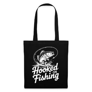 Accroché au saut de poisson - Sac en tissu - noir - Devant