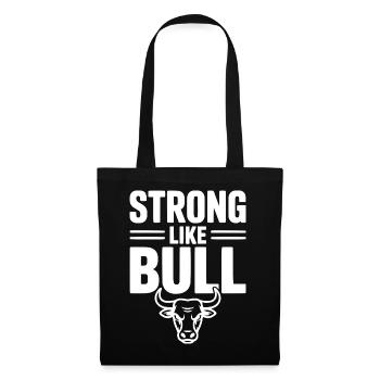 Fort comme un taureau - Sac en tissu - noir - Devant