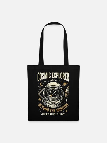 Cosmic Explorer - Stoffbeutel - Schwarz