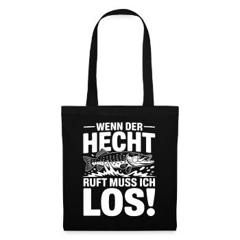 Der Hecht ruft! - Stoffbeutel - Schwarz - Vorne