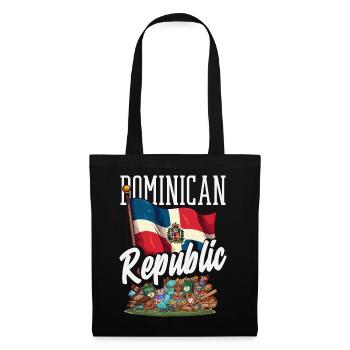 Drapeau de la République dominicaine Dom Rep Pride - Sac en tissu - noir - Devant