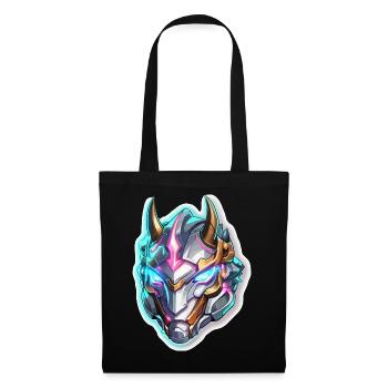 Casque de Dragon Néon - Sac en tissu - noir - Devant