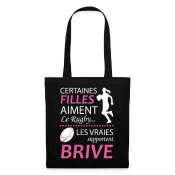Certaines Filles Aiment Le Rugby Les Vraies Sup... - Sac en tissu - noir - Devant