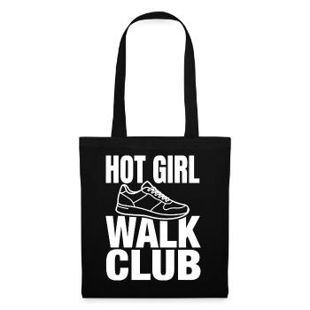 Hot Girl Walk Club avec des baskets - Sac en tissu - noir - Devant