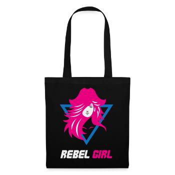 Rebel Girl Bösewicht-Macht - Stoffbeutel - Schwarz - Vorne