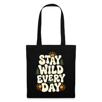 Outdoor Adventure - Stay Wild Everyday - Tote Bag - black - Front