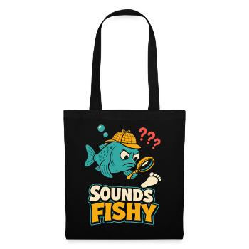Sounds Fishy Detective Fish - Tote Bag - black - Front