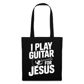 I Play Guitar For Jesus - Tote Bag - black - Front