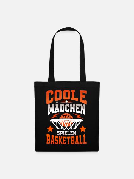 Mädchen Basketball - Stoffbeutel - Schwarz