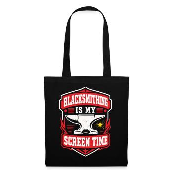 Blacksmithing Is My Screen Time - Stoffbeutel - Schwarz - Vorne