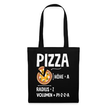 Pizza Mathematik Pi Z Za Lustiger Spruch - Stoffbeutel - Schwarz - Vorne