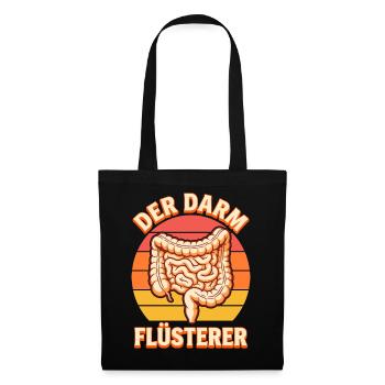 Der Darm Flüsterer - Arzt & Gastroenterologe - Stoffbeutel - Schwarz - Vorne
