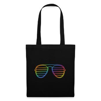 Neon Pride Glasses – Minimalist Design - Tote Bag - black - Front