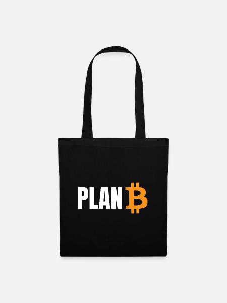 Bitcoin Plan B - Stoffbeutel - Schwarz