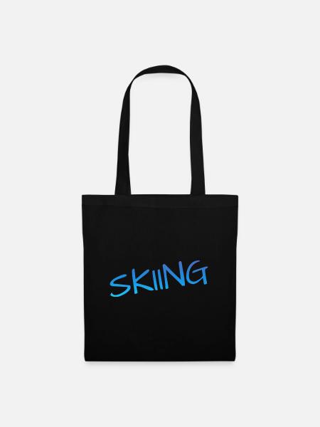 skiing - Stoffbeutel - Schwarz