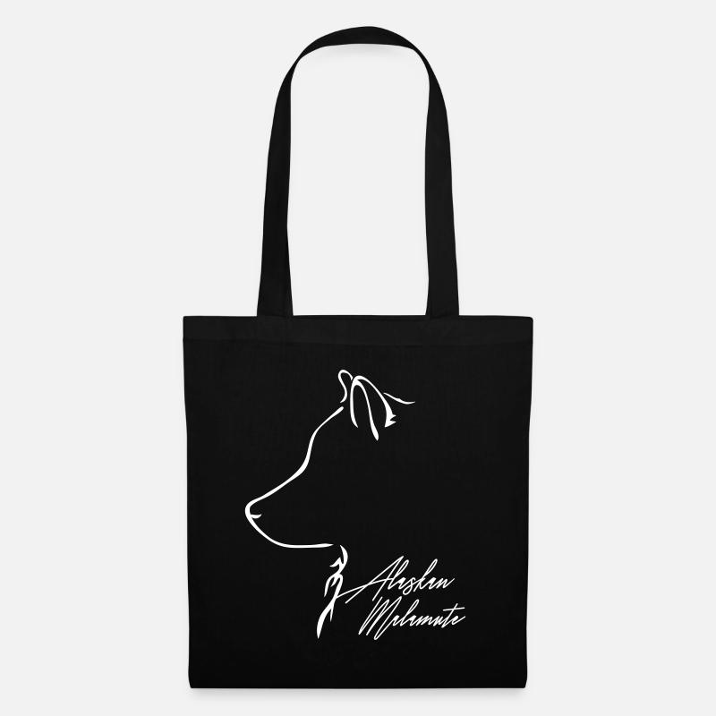 ALASKAN MALAMUTE Profile E WILSIGNS - Tote Bag - black
