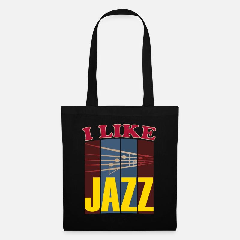 I like Jazz black - Stoffbeutel - Schwarz