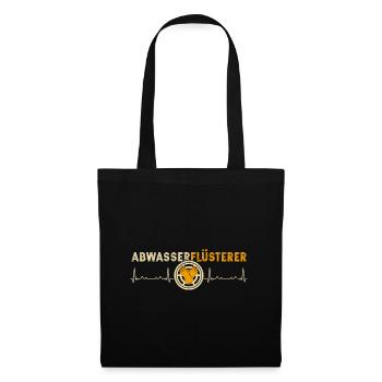 Abwassertechniker Abwasser Flüsterer Herzschlag - Stoffbeutel - Schwarz - Vorne