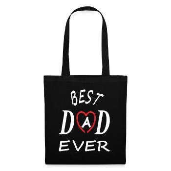 Bester Vater bester Papa und Sohn Papa und Tochter - Stoffbeutel - Schwarz - Vorne