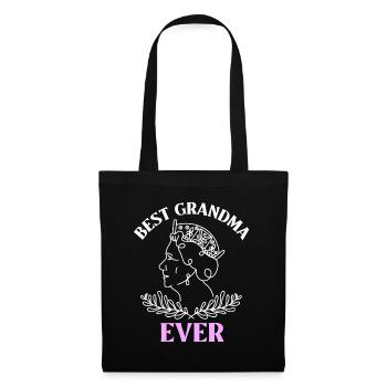 meilleure grand-mère grand-mère idée cadeau petite-fille petite-fille - Sac en tissu - noir - Devant