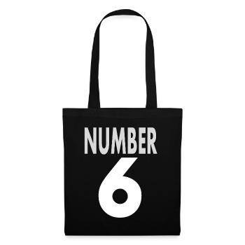 Number 6 Number Six Shirt Number 6 Gift Idea - Tote Bag - black - Front