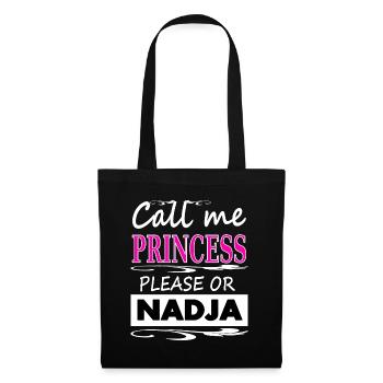 Je suis Nadja Princess Nadja Girl Gift - Sac en tissu - noir - Devant