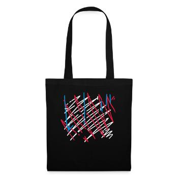 Abstract pattern - vector hatching - Tote Bag - black - Front