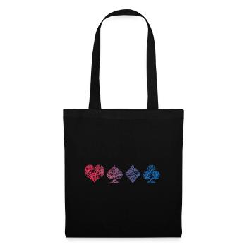 Card Game Scribble Sheep's Head Card Player - Tote Bag - black - Front