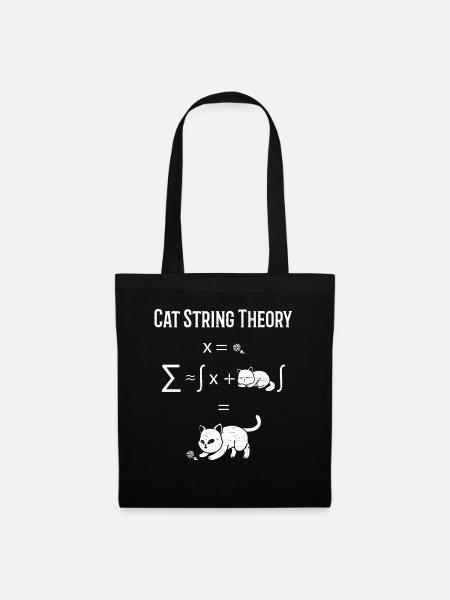 Cat String Theory - Sciences - Tote Bag - black