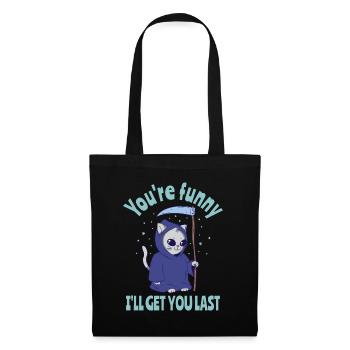 Drôle Grim Reaper Cat Costume d’Halloween - Sac en tissu - noir - Devant