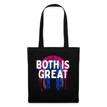 Les deux est super bisexuel LGBTQ bi fierté pansexuelle - Sac en tissu - noir - Devant