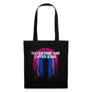 Tucked Shirt and Cuffed Jeans Bisexual LGBTQ Bi - Tote Bag - black - Front