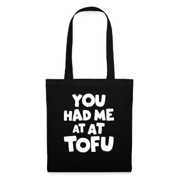Tofu Lustiges - Stoffbeutel - Schwarz - Vorne