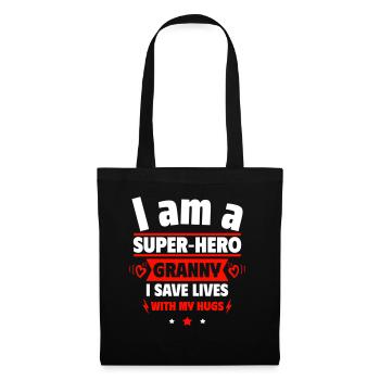 Gift for Grandma: I'm a Superhero Grandma - Tote Bag - black - Front