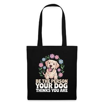 Humor Dog Labrador Retriever Woman - Tote Bag - black - Front