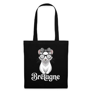 Bretagne Femme Noeud Hermine Bretonne - Sac en tissu - noir - Devant
