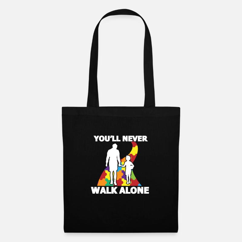 autisme - Sac en tissu - noir