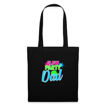 Vater Glow Neon Party Vatertag Geburtstag Geschenk - Stoffbeutel - Schwarz - Vorne