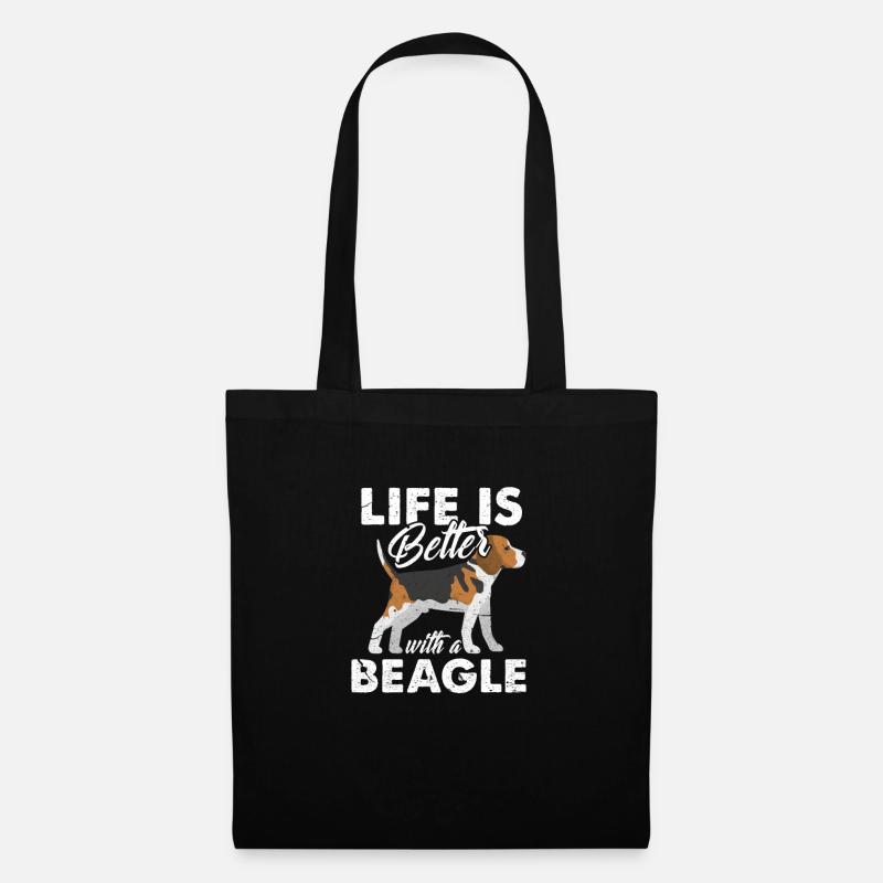 beagle - Sac en tissu - noir