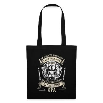 Grandpa Grandson Vikings The most important call me OPA - Tote Bag - black - Front