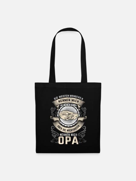 Opa Enkel Shirt Die Wichtigsten nennen mich OPA - Stoffbeutel - Schwarz