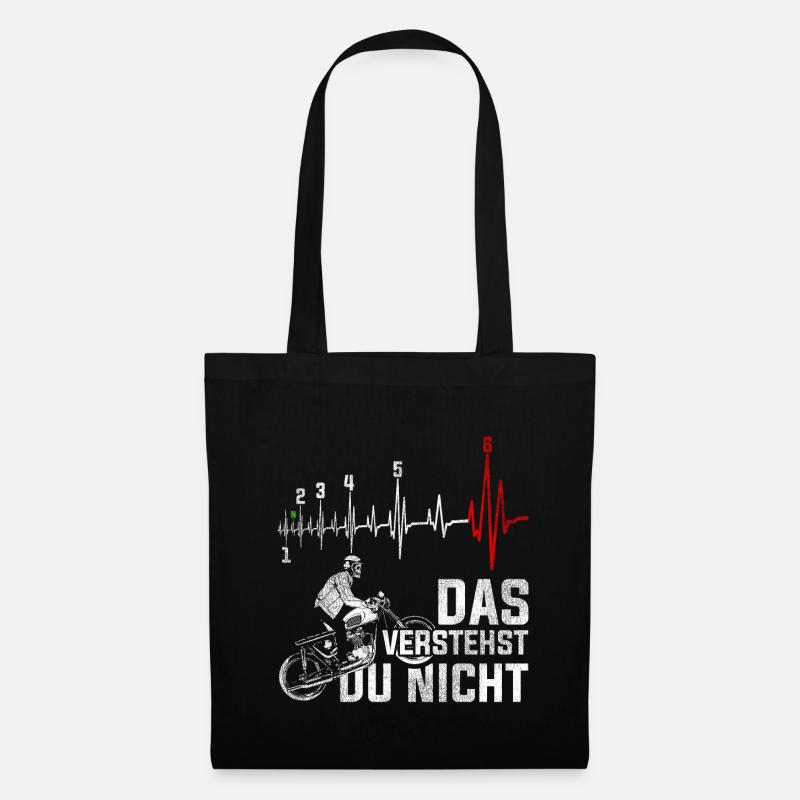 Du verstehst das nicht - Motorrad Herzschlag - 6 - Stoffbeutel - Schwarz