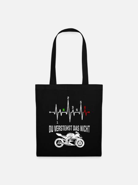 Motorrad Puls Gänge Das Verstehst Du Nicht Männer - Stoffbeutel - Schwarz