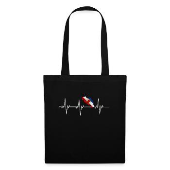 Yougoslavie Yougoslavie Drapeau des Balkans Coeur Cadeau - Sac en tissu - noir - Devant
